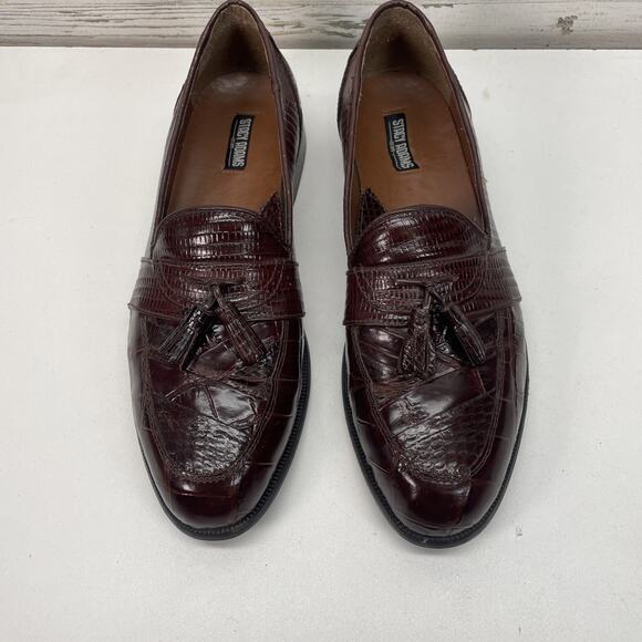 Vintage Stacy Adams Men's Genuine Snakeskin Dress Shoes Slip on US Size 11.5 EUC - Picture 2 of 14